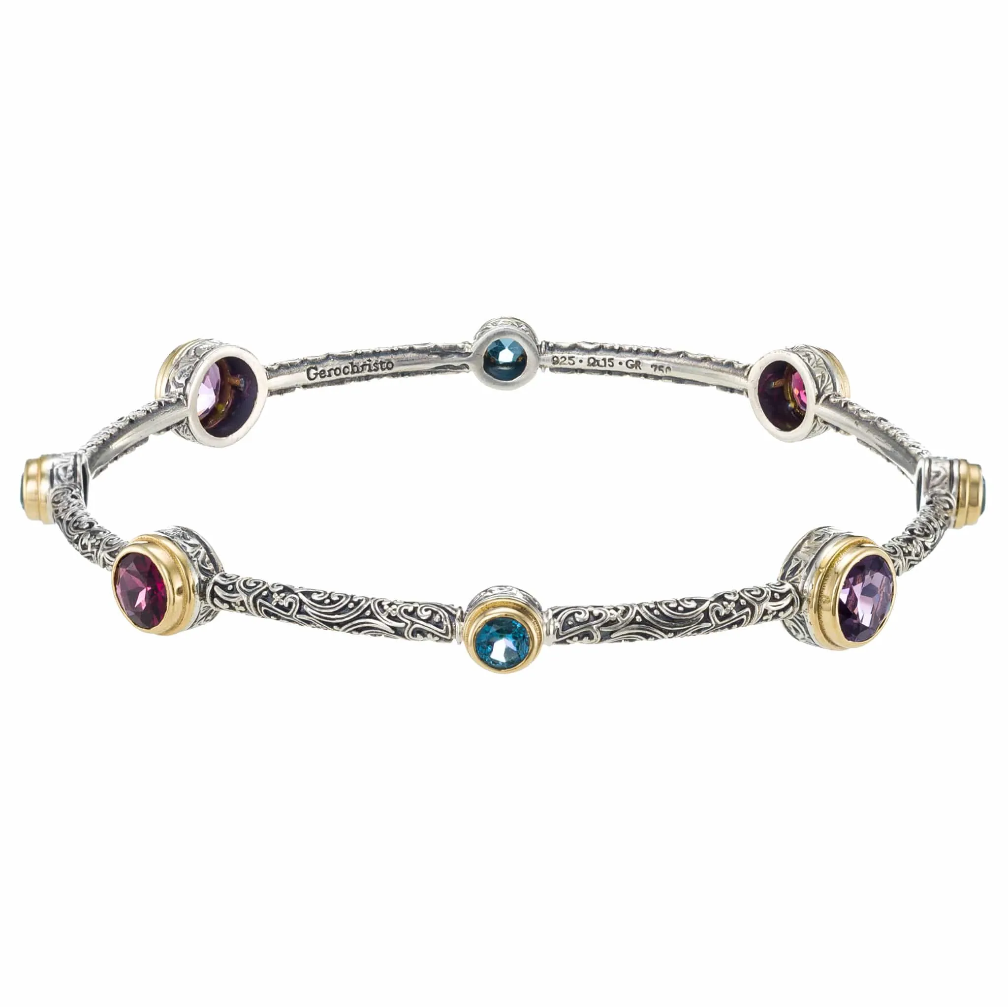 Meadow Breeze Double Stoned Bangle Bracelet