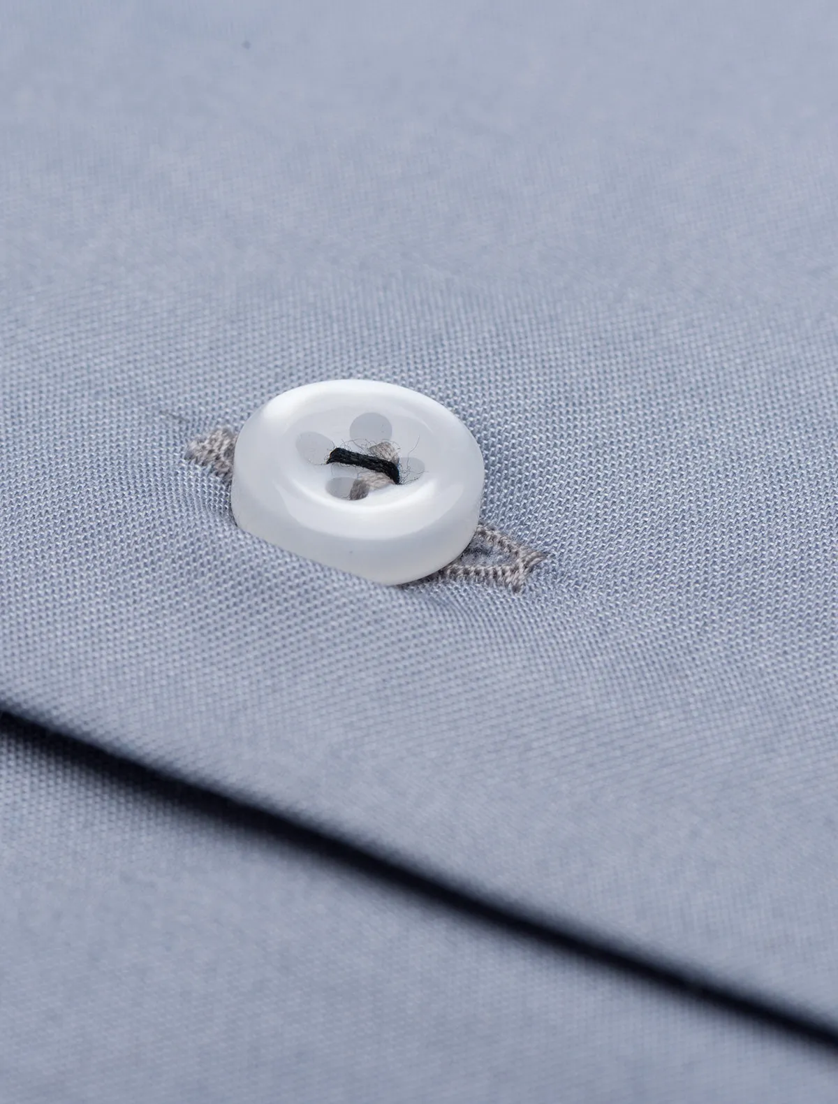 MEDIUM GREY SPREAD COLLAR COTTON SHIRT