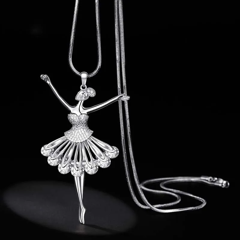 N2536 - Cute Ballerina Necklace