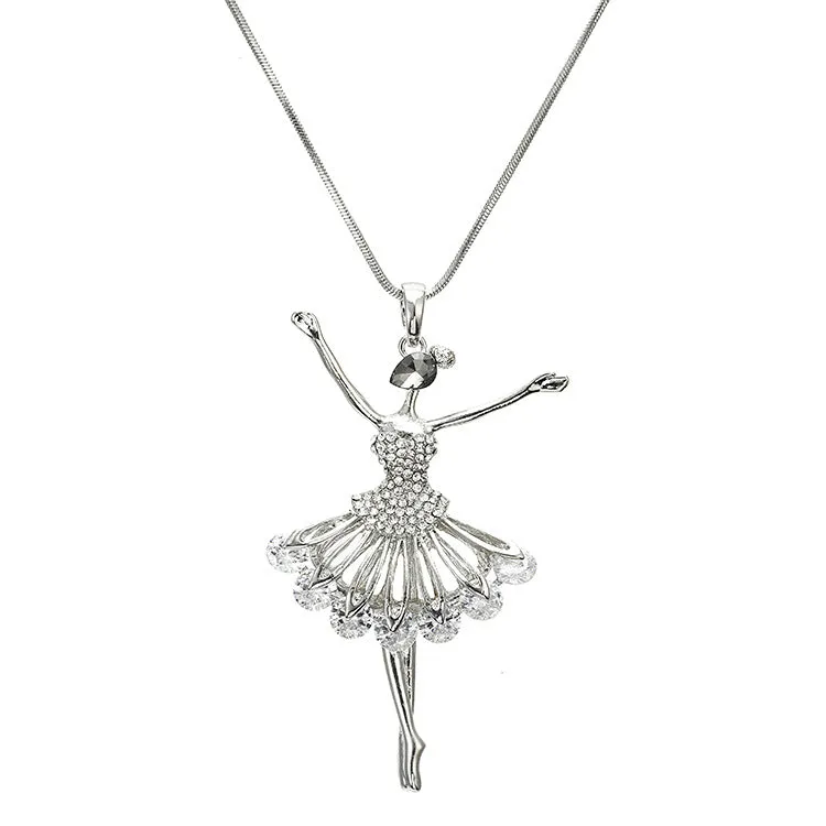 N2536 - Cute Ballerina Necklace