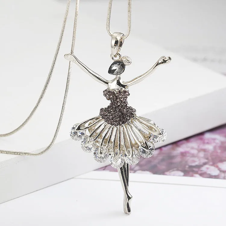 N2536 - Cute Ballerina Necklace