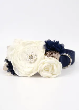 NAVY BLUE VINTAGE DESIGN FLOWER ACCESSORY