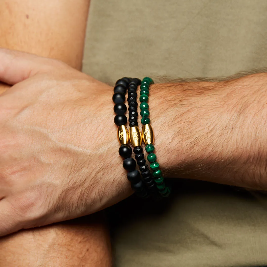 Path to Healing Malachite Gemstone Men's Bracelet