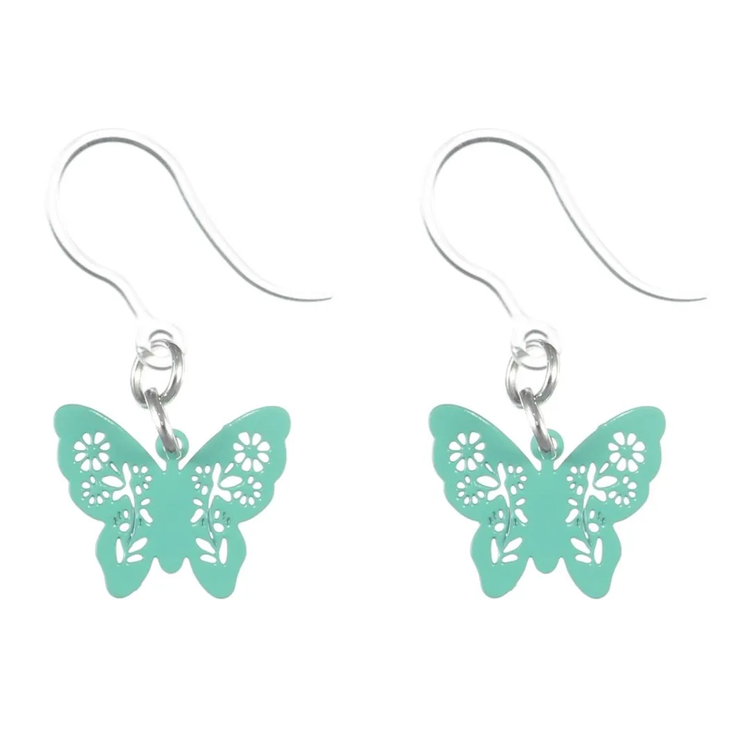 Petite Butterfly Dangles Hypoallergenic Earrings for Sensitive Ears Made with Plastic Posts