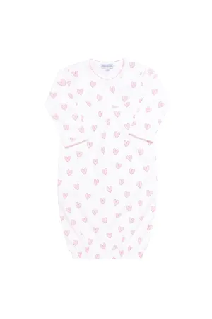 Pink Heart Print Gown 