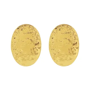 Pre Order:  Classic Textured Oval Earrings