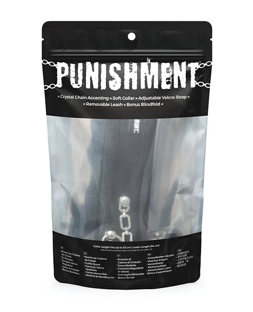 Punishment Crystal Detail Collar & 37" Leash