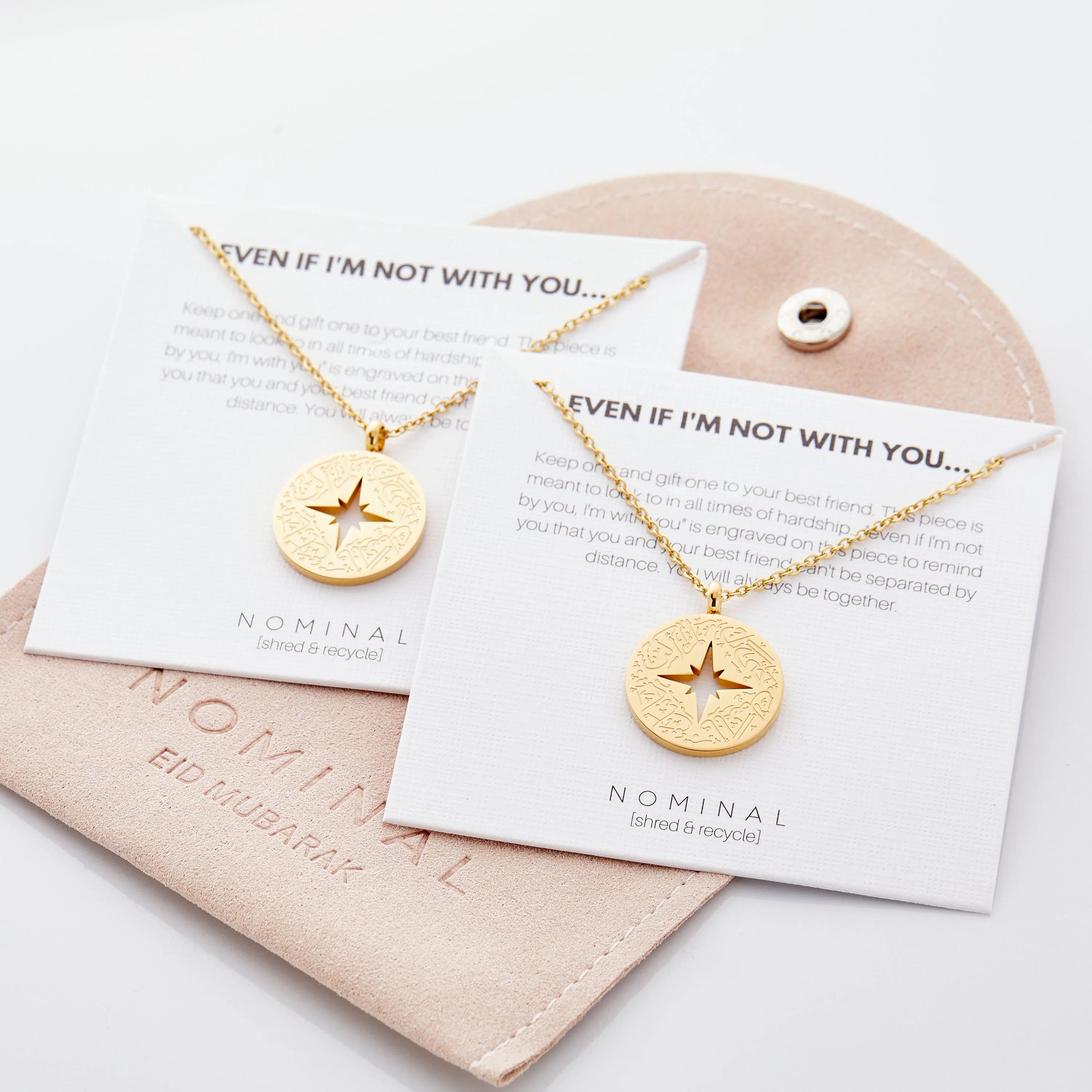 "I'm with you" Best Friend Necklace Set