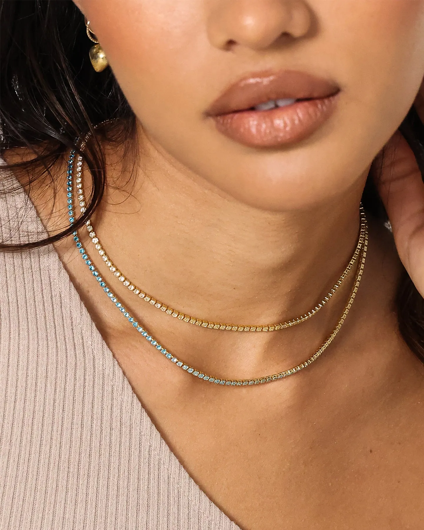 Raising Hell Lizzie Micro Choker Set Gold/Green/Blue