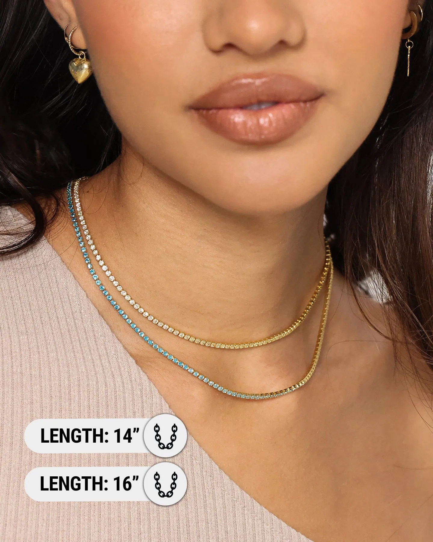 Raising Hell Lizzie Micro Choker Set Gold/Green/Blue