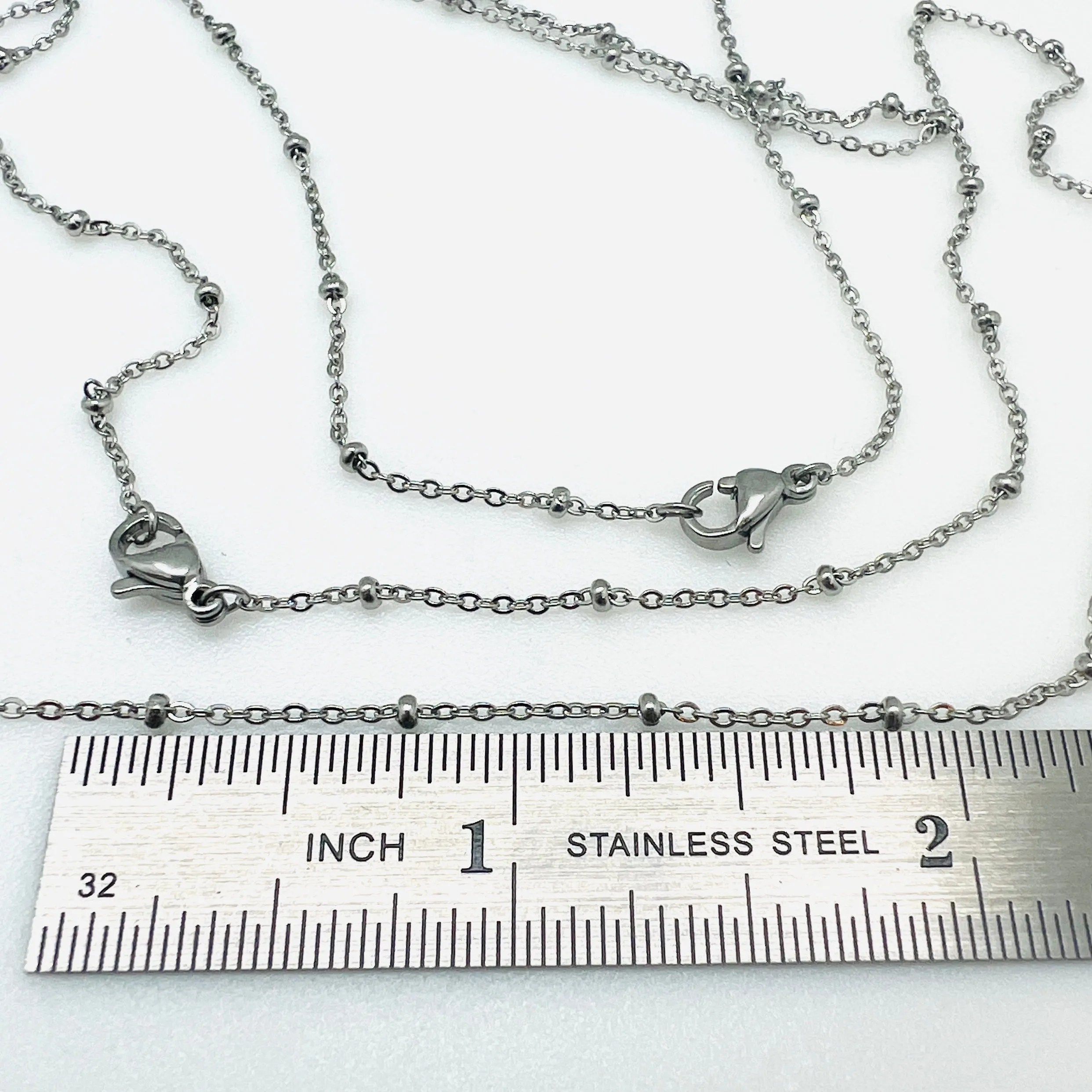 Stainless Satellite Chain 17.5 Necklace