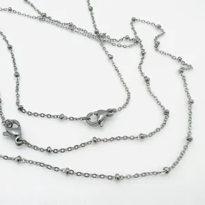 Stainless Satellite Chain 17.5 Necklace