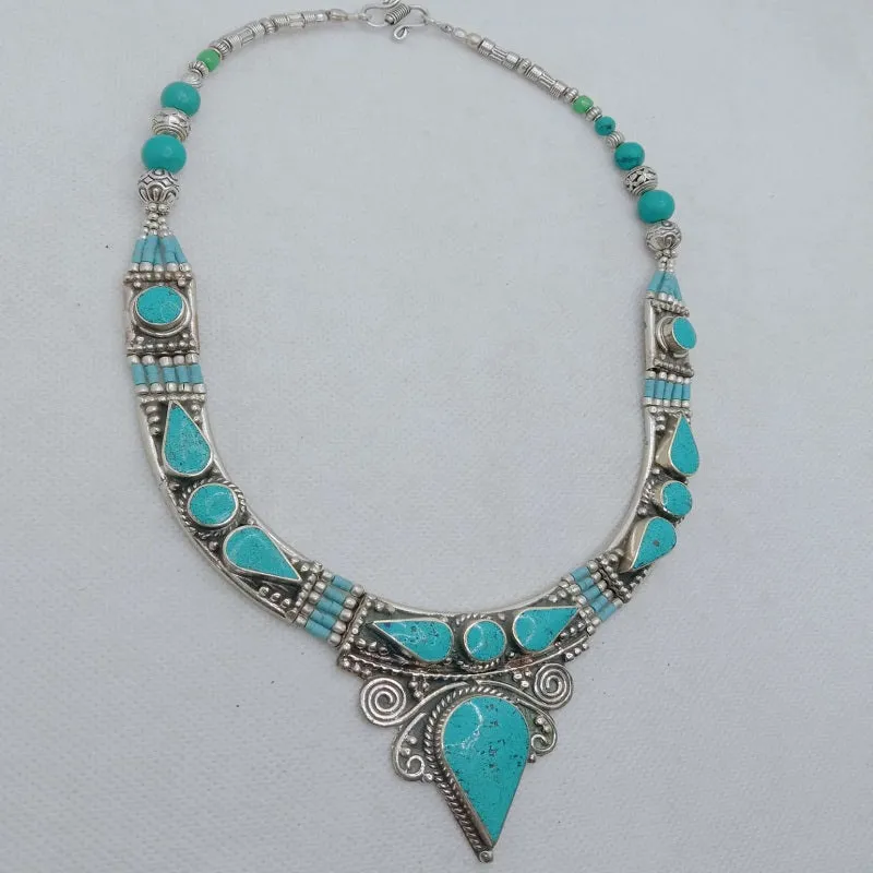 Statement Turquoise  Nepalese Tribal Stylish Choker