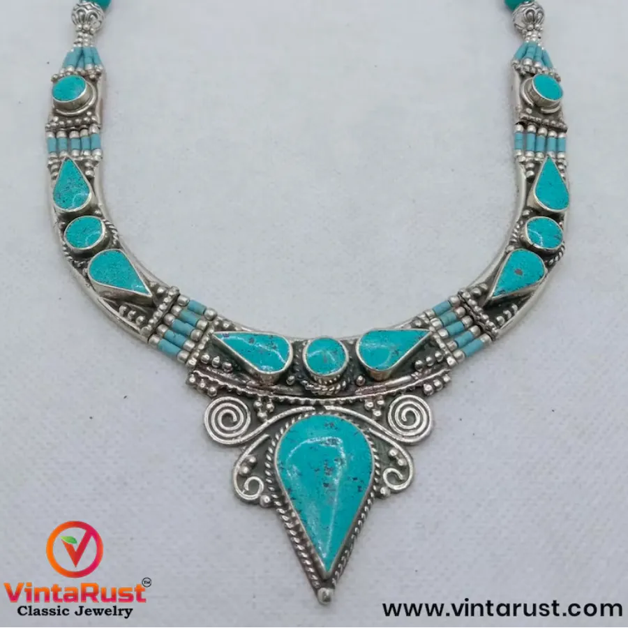 Statement Turquoise  Nepalese Tribal Stylish Choker