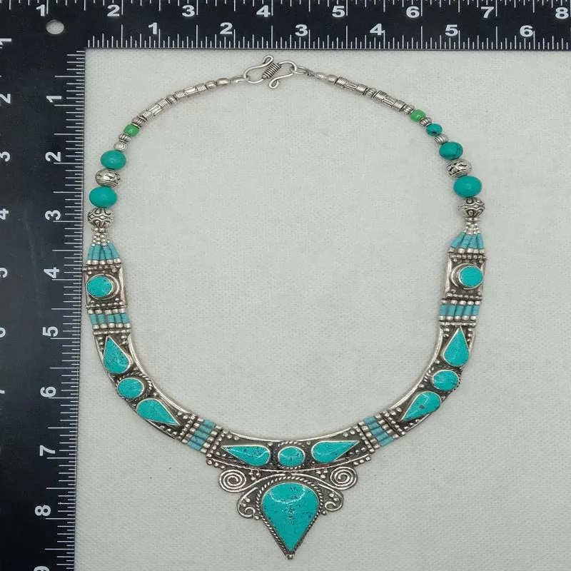 Statement Turquoise  Nepalese Tribal Stylish Choker