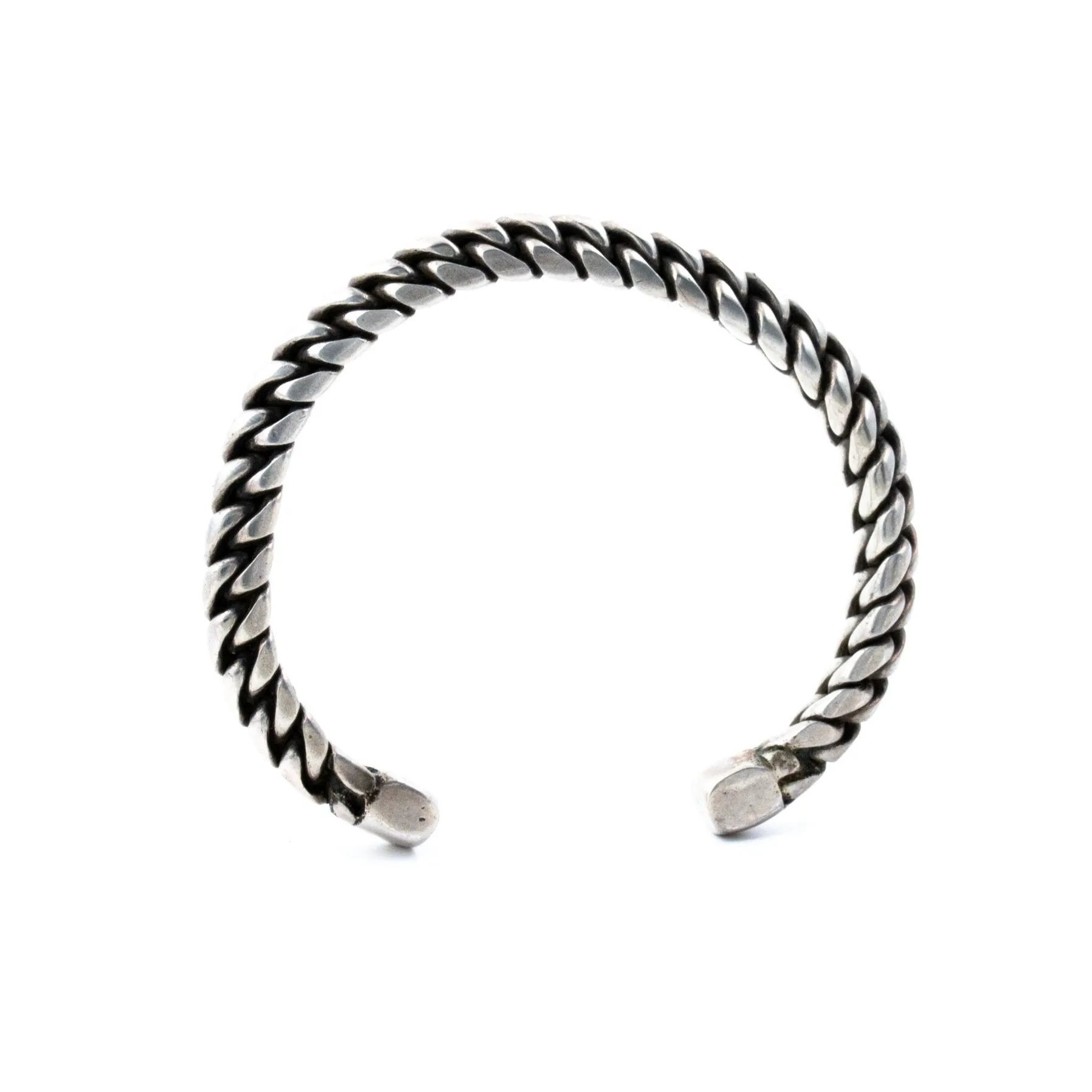 Sterling Silver Braid-Rope Navajo Cuff