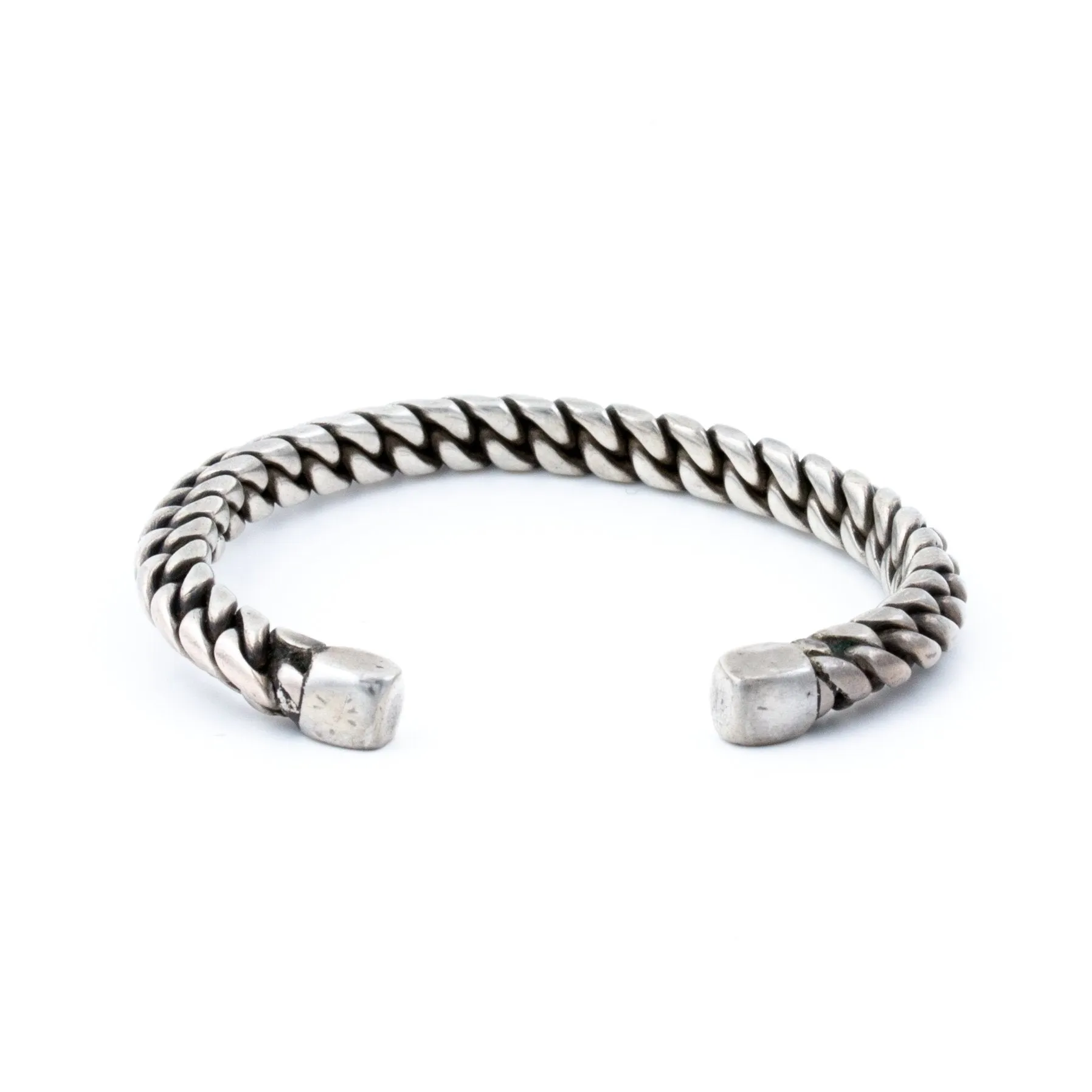 Sterling Silver Braid-Rope Navajo Cuff