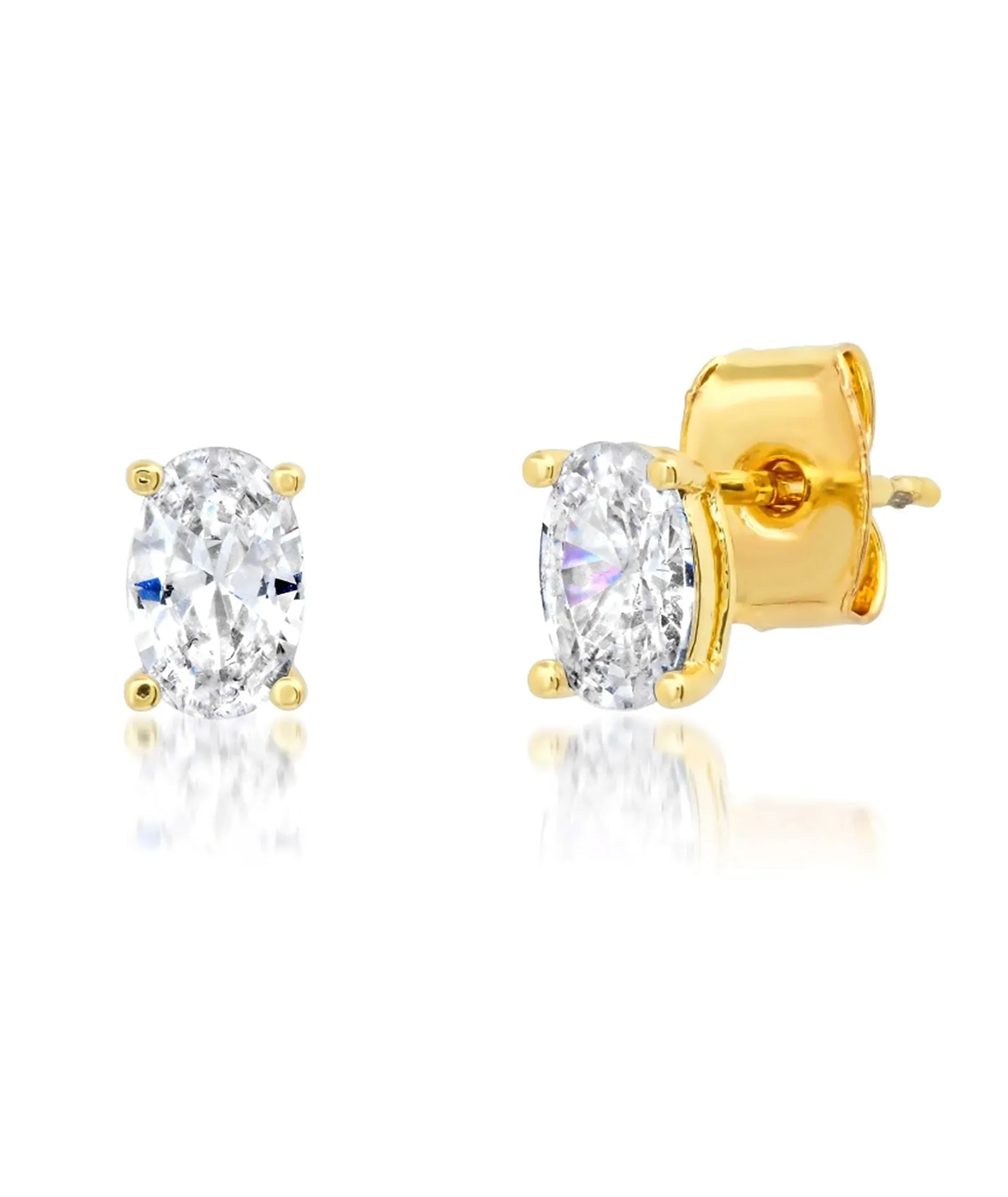 TAI Oval CZ Studs