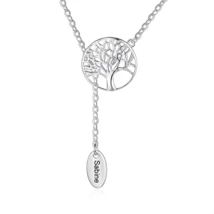 Tree Of Life Personalized Name Engraved Necklace