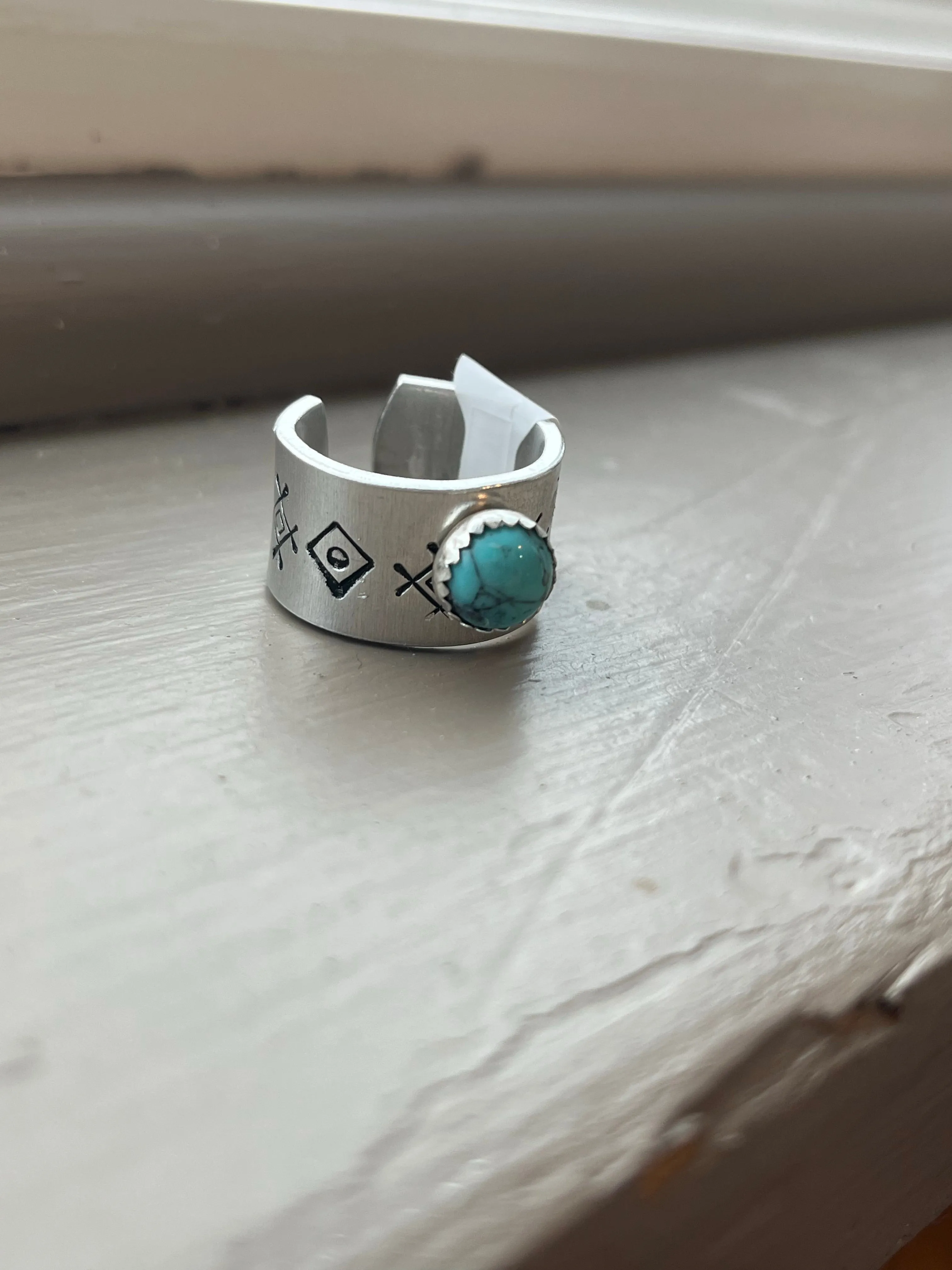 Turquoise Stone Ring Tribal