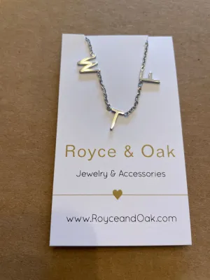 W T F Letter Necklace - Royce & Oak